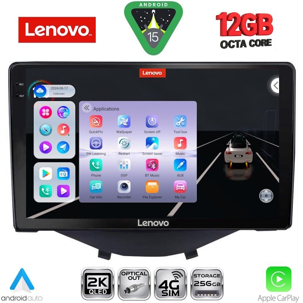 LENOVO SSZ 12715_CPA CLIMA-A/C (9inc) MULTIMEDIA TABLET for CITROEN C1-PEUGEOT 108-TOYOTA AYGO mod. 2014-2022