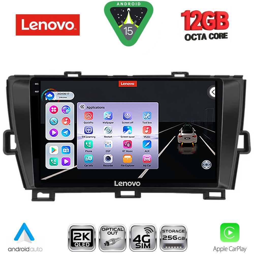 LENOVO SSZ 12726BL_CPA (9inc) MULTIMEDIA TABLET for TOYOTA PRIUS mod. 2009-2015 (BLACK)