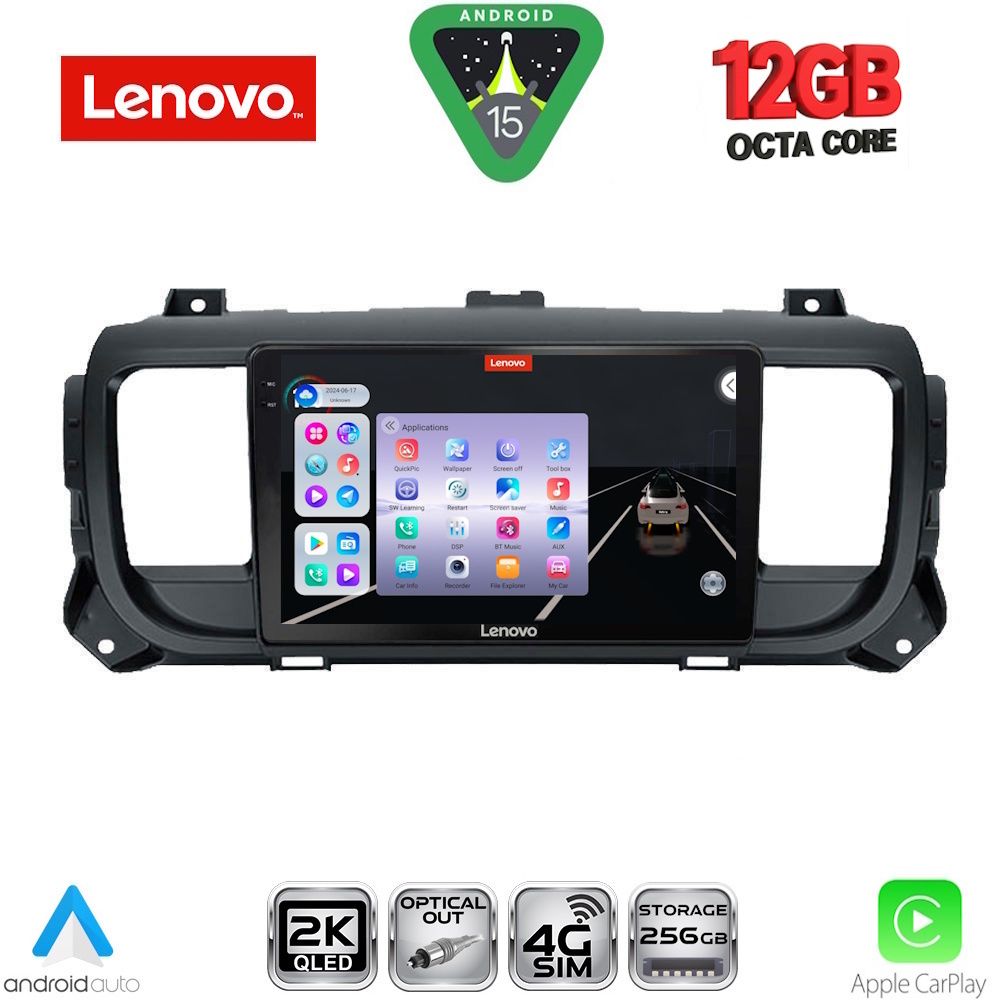 LENOVO SSZ 12729_CPA (9inc) MULTIMEDIA TABLET for CITROEN JUMPY-SPACETOURER – PEUGEOT EXPERT-TRAVELLER - TOYOTA PROACE mod.2016-2026