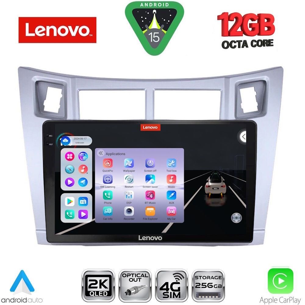 LENOVO SSZ 12736SL_CPA (9inc) MULTIMEDIA TABLET for TOYOTA YARIS mod. 2006-2011 (SILVER)