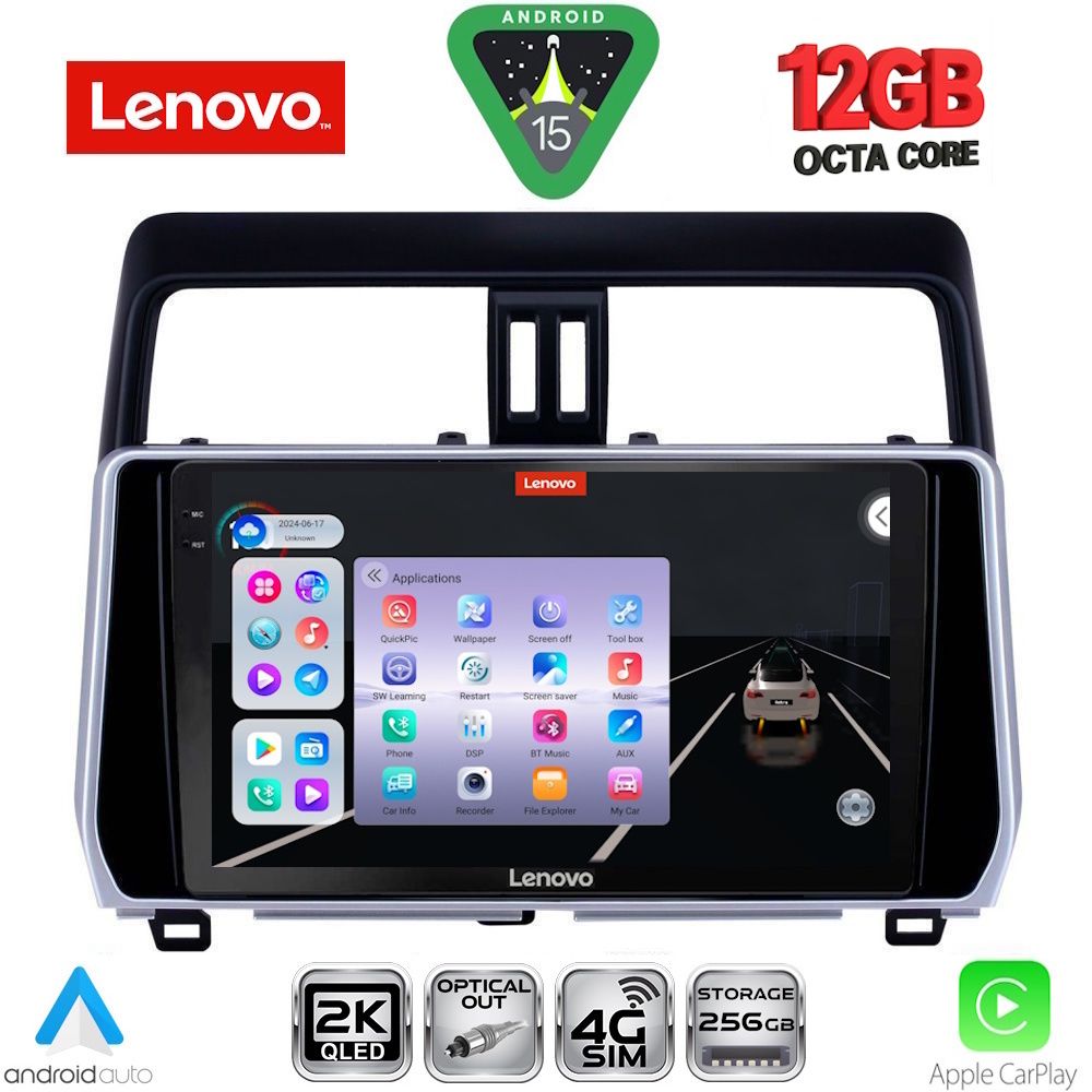 LENOVO SSZ 12739_CPA (10inc) MULTIMEDIA TABLET for TOYOTA LAND CRUISER - PRADO mod. 2019-2023