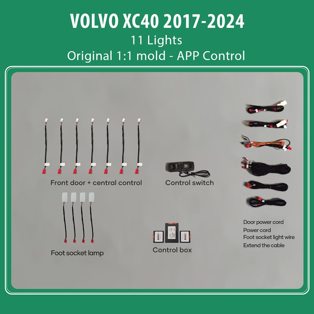 DIQ AMBIENT VOLVO XC40 (EX40) mod. 2018> (Digital iQ Ambient Light for VOLVO XC40 mod. 2018> with 11 Lights)