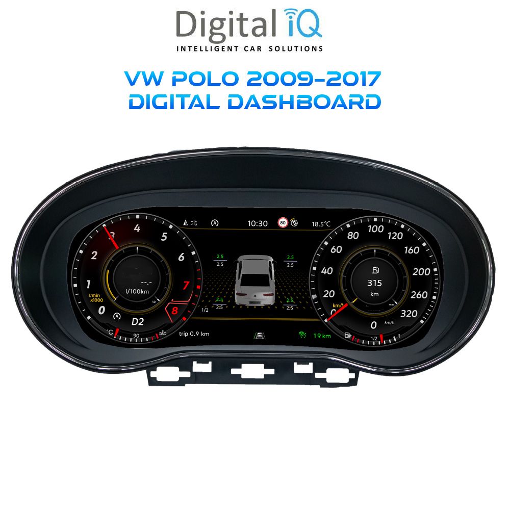 DIGITAL IQ DYL 757_DC (10.25") DIGITAL INSTRUMENT CLUSTER for VW POLO mod. 2009-2017 with HDMI input