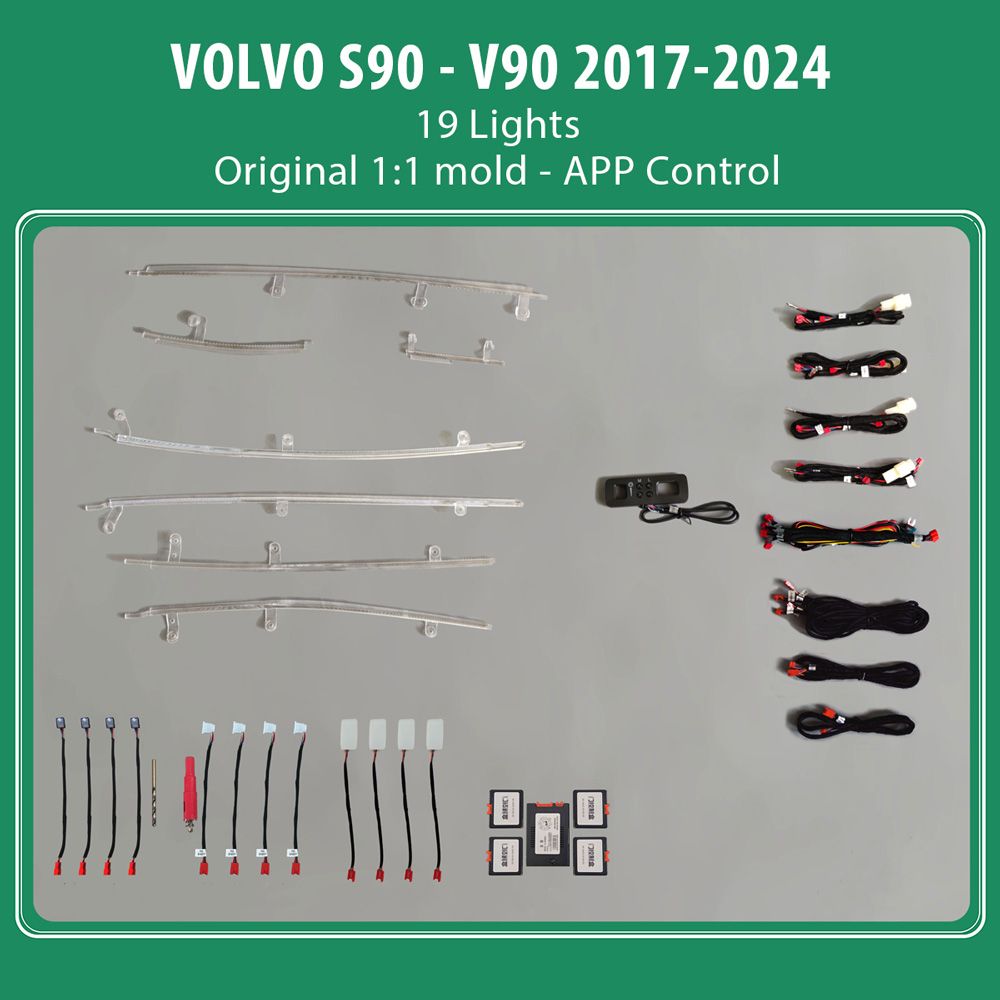 DIQ AMBIENT VOLVO S90 - V90 mod. 2017-2024 (Digital iQ Ambient Light for VOLVO S90 - V90 mod. 2017> with 19 Lights)