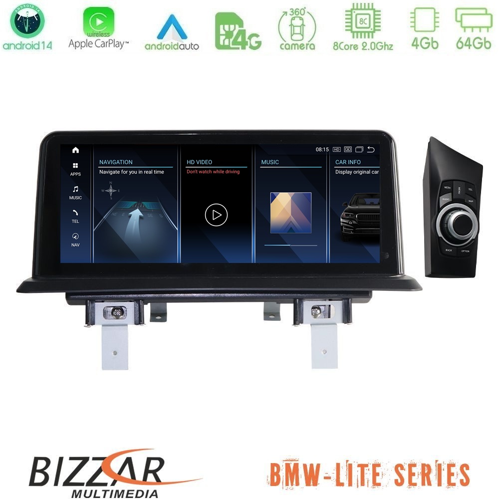 Bizzar Lite Series BMW Χ3 series Ε83 (χωρίς οθόνη) Android14 8Core (4+64GB) Navigation Multimedia 10.25"