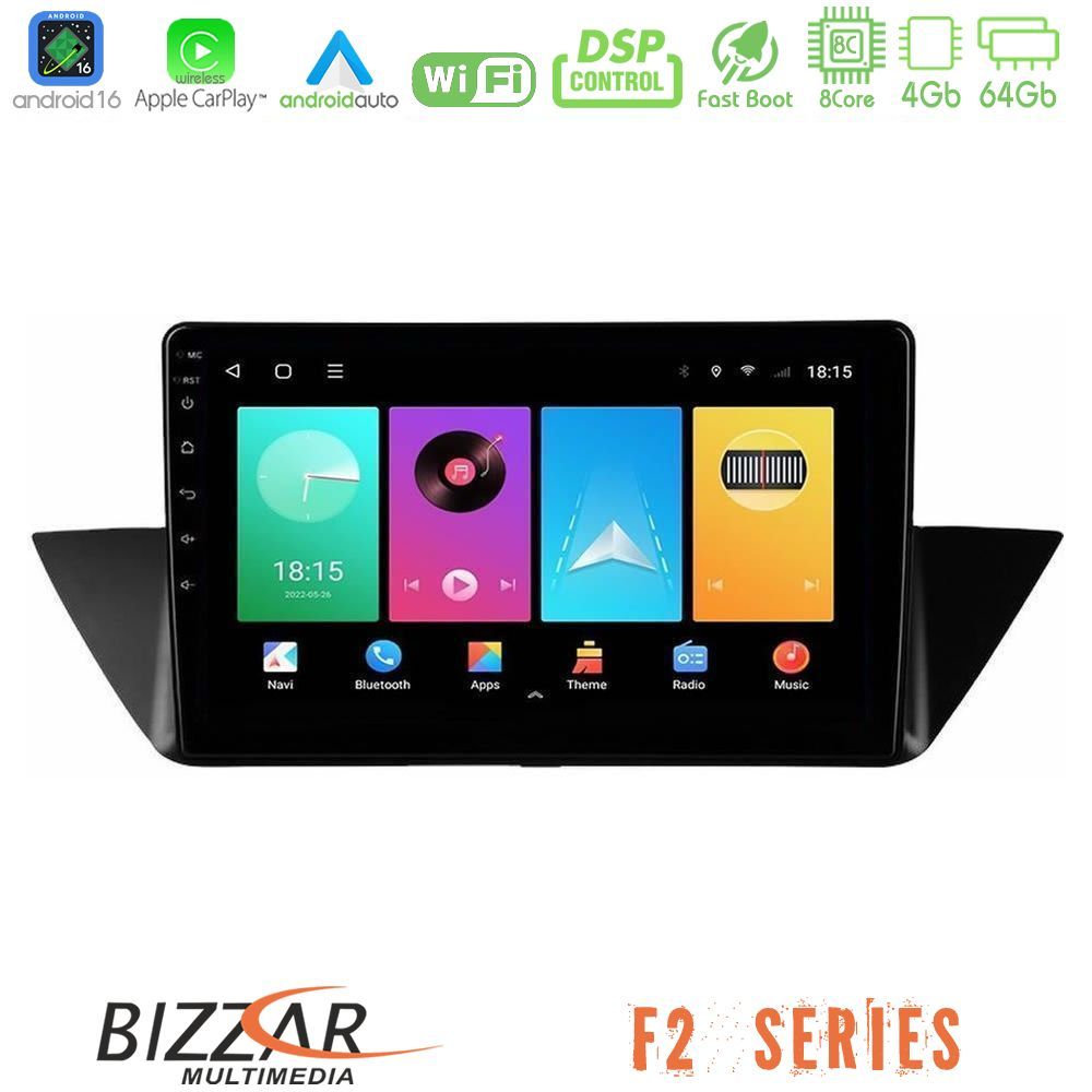 Bizzar F2 Series 8Core Android16 4+64GB BMW Χ1 E84 Navigation Multimedia Tablet 10"