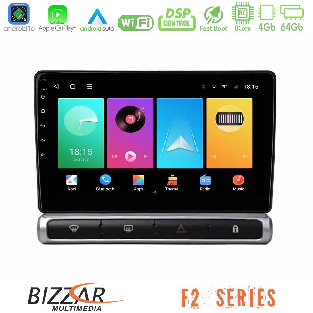 Bizzar F2 Series 8Core Android16 4+64GB  Citroen C3 2016-> Navigation Multimedia Tablet 9"