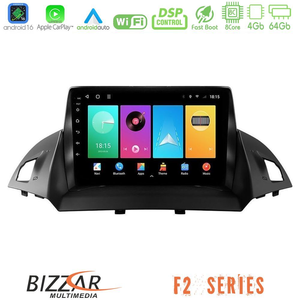 Bizzar F2 Series 8Core Android16 4+64GB Ford C-Max/Kuga Navigation Multimedia Tablet 9"