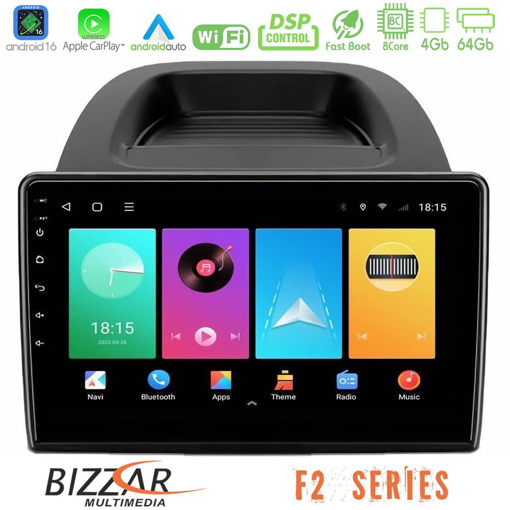 Bizzar F2 Series 8Core Android16 4+64GB Ford Ecosport 2018-2020 Navigation Multimedia Tablet 10"