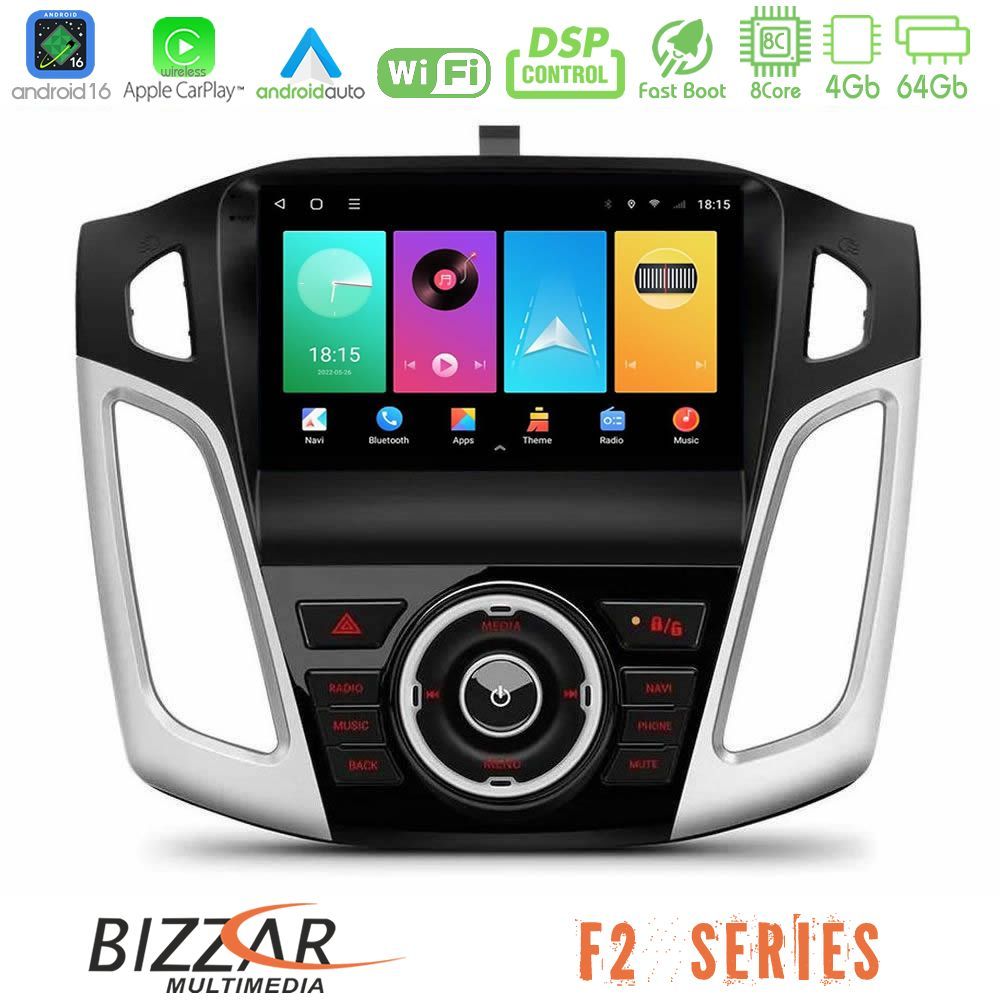 Bizzar F2 Series 8Core Android16 4+64GB Ford Focus 2012-2018 Navigation Multimedia Tablet 9"