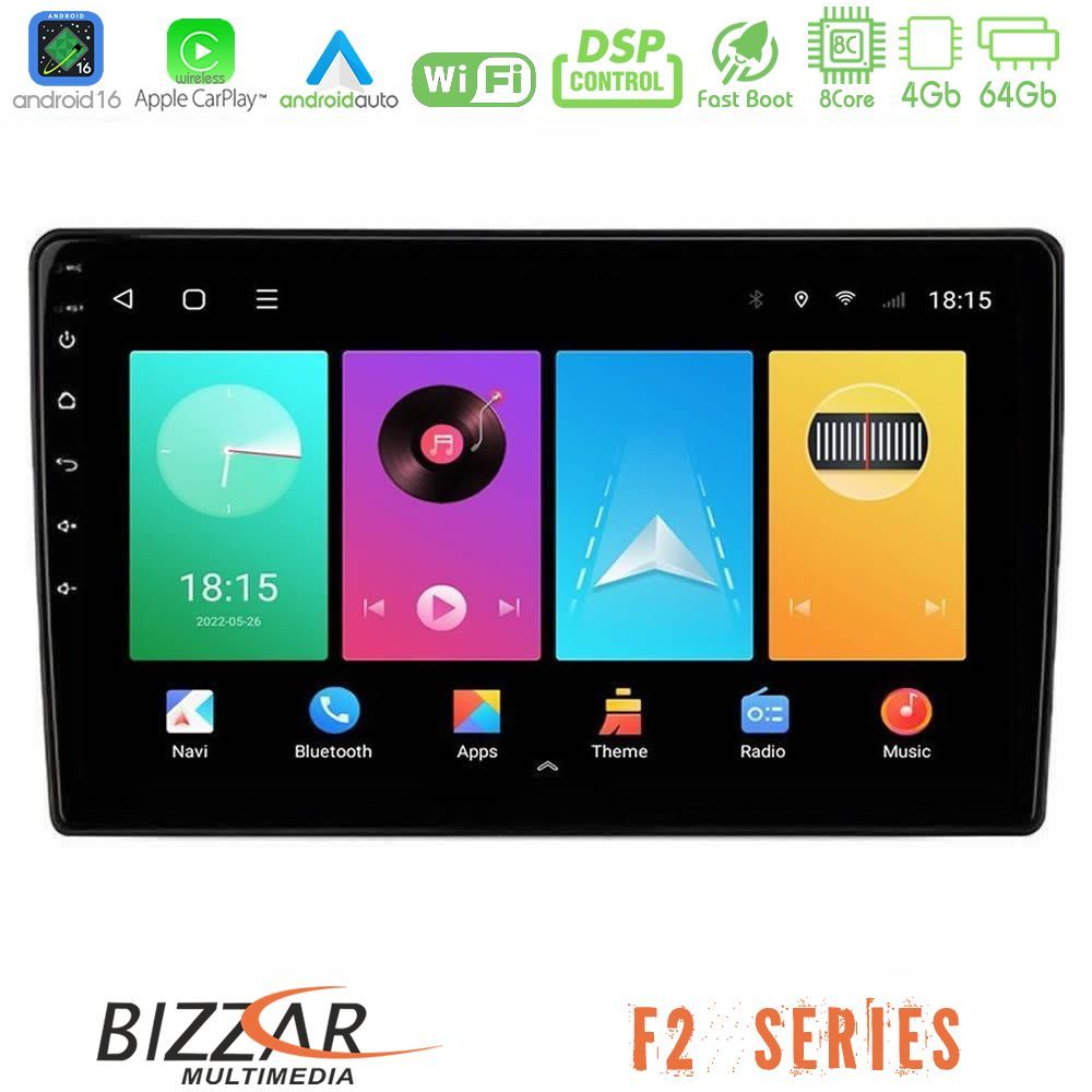 Bizzar F2 Series 8Core Android16 4+64GB Ford Transit 2007 – 2013 Navigation Multimedia Tablet 10"