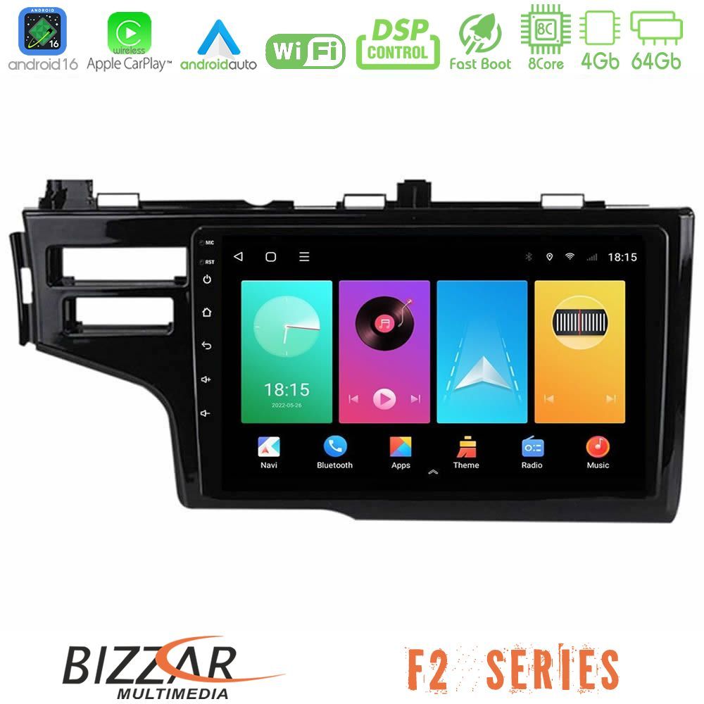 Bizzar F2 Series 8Core Android16 4+64GB Honda Jazz 2013-2020 Navigation Multimedia Tablet 9"