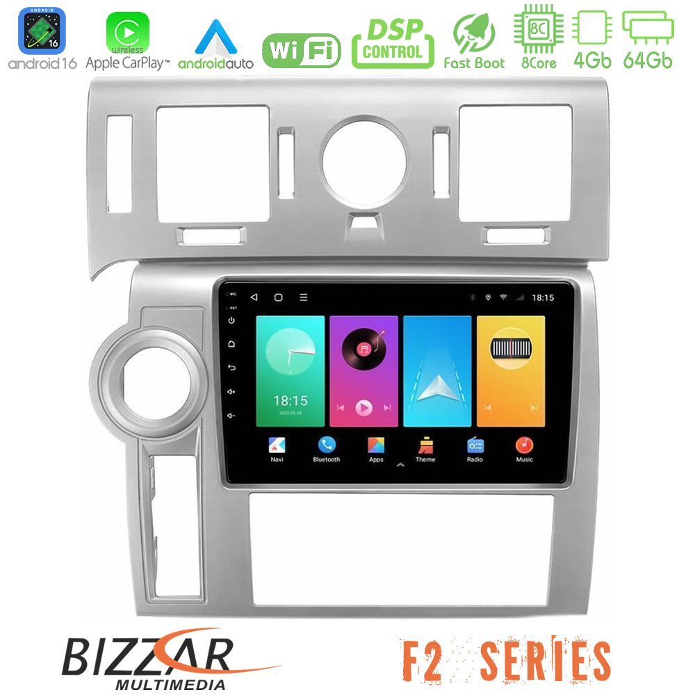 Bizzar F2 Series 8Core Android16 4+64GB  Hummer H2 2008-2009 Navigation Multimedia Tablet 9"