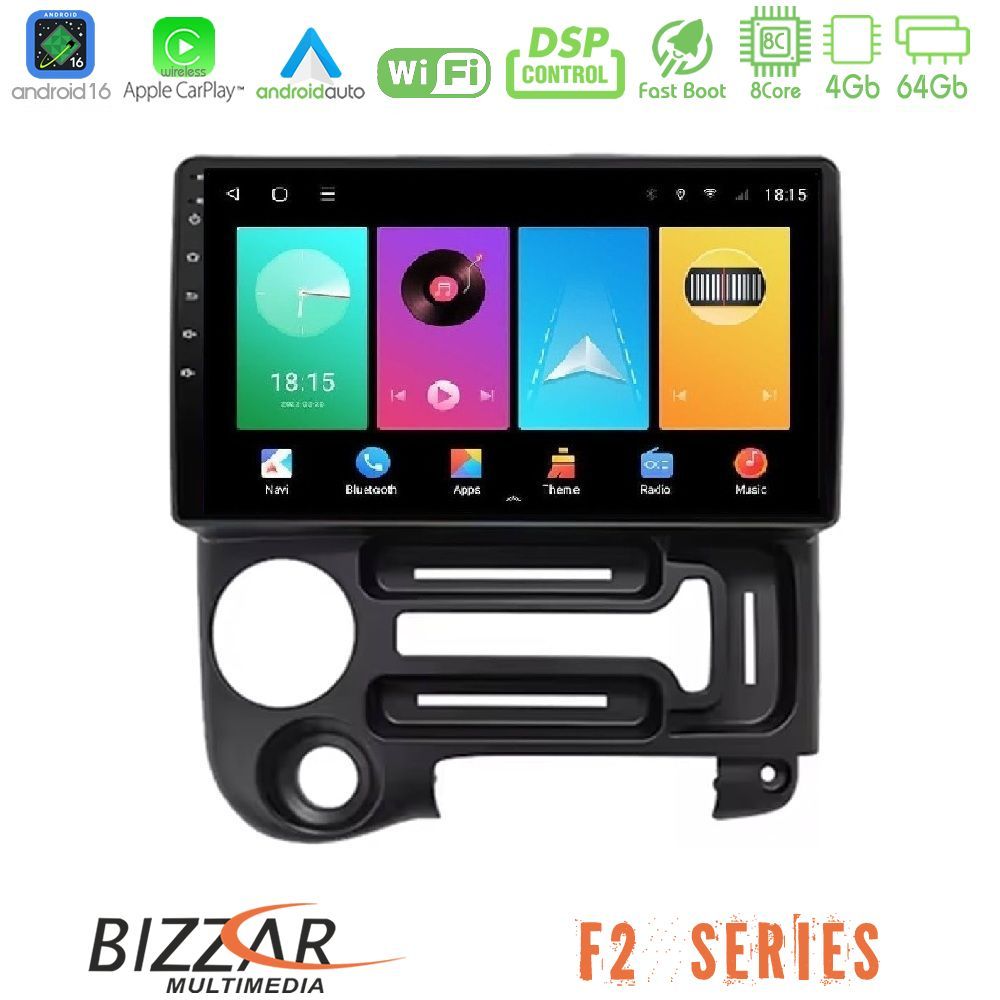 Bizzar F2 Series 8Core Android16 4+64GB Hyundai Atos Navigation Multimedia Tablet 9″