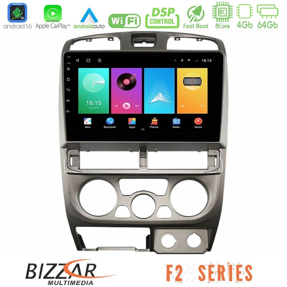 Bizzar F2 Series 8Core Android16 4+64GB Isuzu D-Max 2004-2006 Navigation Multimedia Tablet 9"