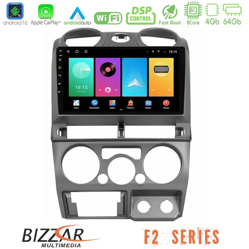Bizzar F2 Series 8Core Android16 4+64GB  Isuzu D-Max 2007-2011 Navigation Multimedia Tablet 9"