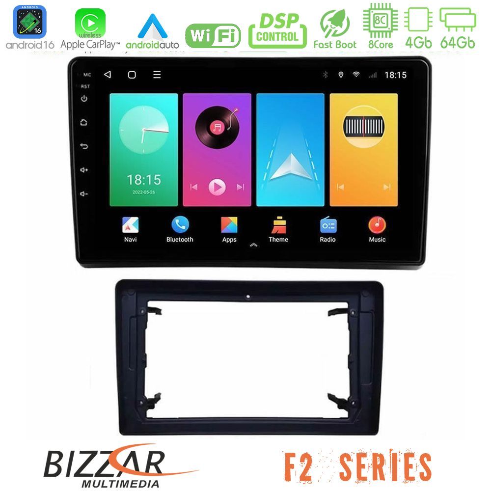 Bizzar F2 Series 8Core Android16 4+64GB  Chrysler / Dodge / Jeep Navigation Multimedia Tablet 10"