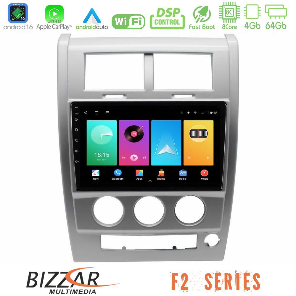 Bizzar F2 Series 8Core Android16 4+64GB  Jeep Cherokee (KK) 2008-2012 Navigation Multimedia Tablet 10"