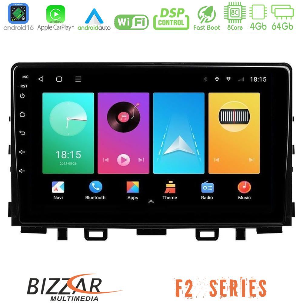 Bizzar F2 Series 8Core Android16 4+64GB Kia Stonic Navigation Multimedia Tablet 9"