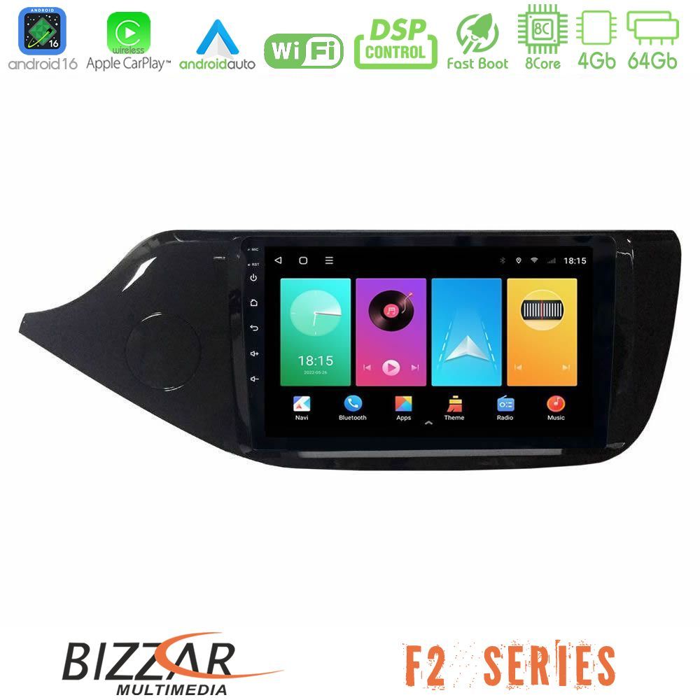 Bizzar F2 Series 8Core Android16 4+64GB Kia Ceed 2013-2017 Navigation Multimedia Tablet 9"