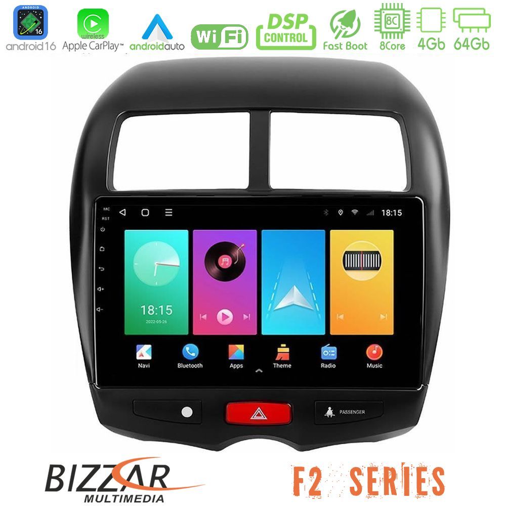 Bizzar F2 Series 8Core Android16 4+64GB  Mitsubishi ASX Navigation Multimedia Tablet 10"