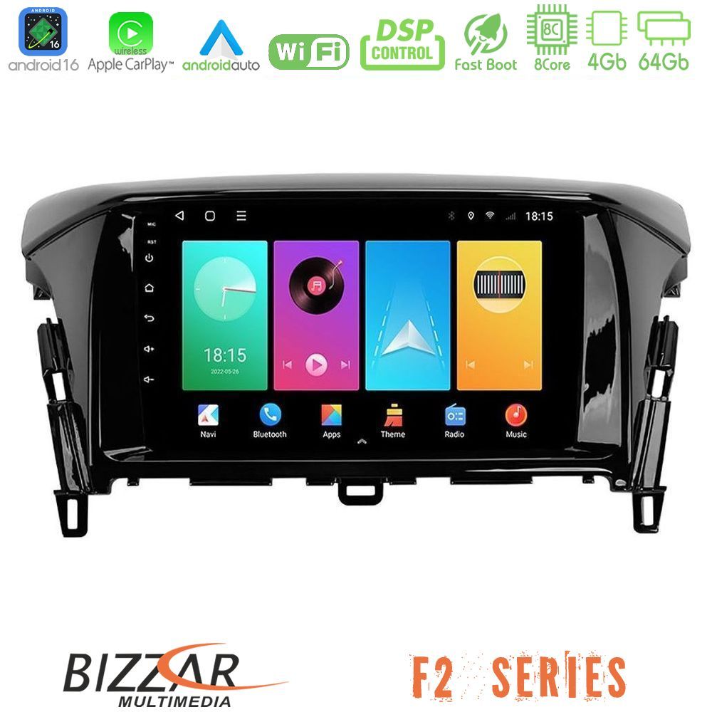 Bizzar F2 Series 8Core Android16 4+64GB  Mitsubishi Eclipse Cross 2018-2023 Navigation Multimedia Tablet 9"