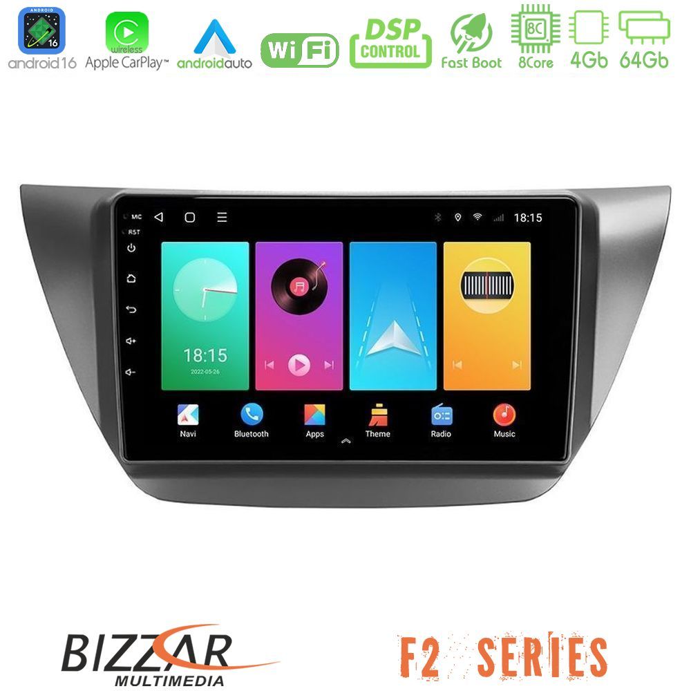Bizzar F2 Series 8Core Android16 4+64GB  Mitsubishi Lancer 2004 – 2008 Navigation Multimedia Tablet 9"