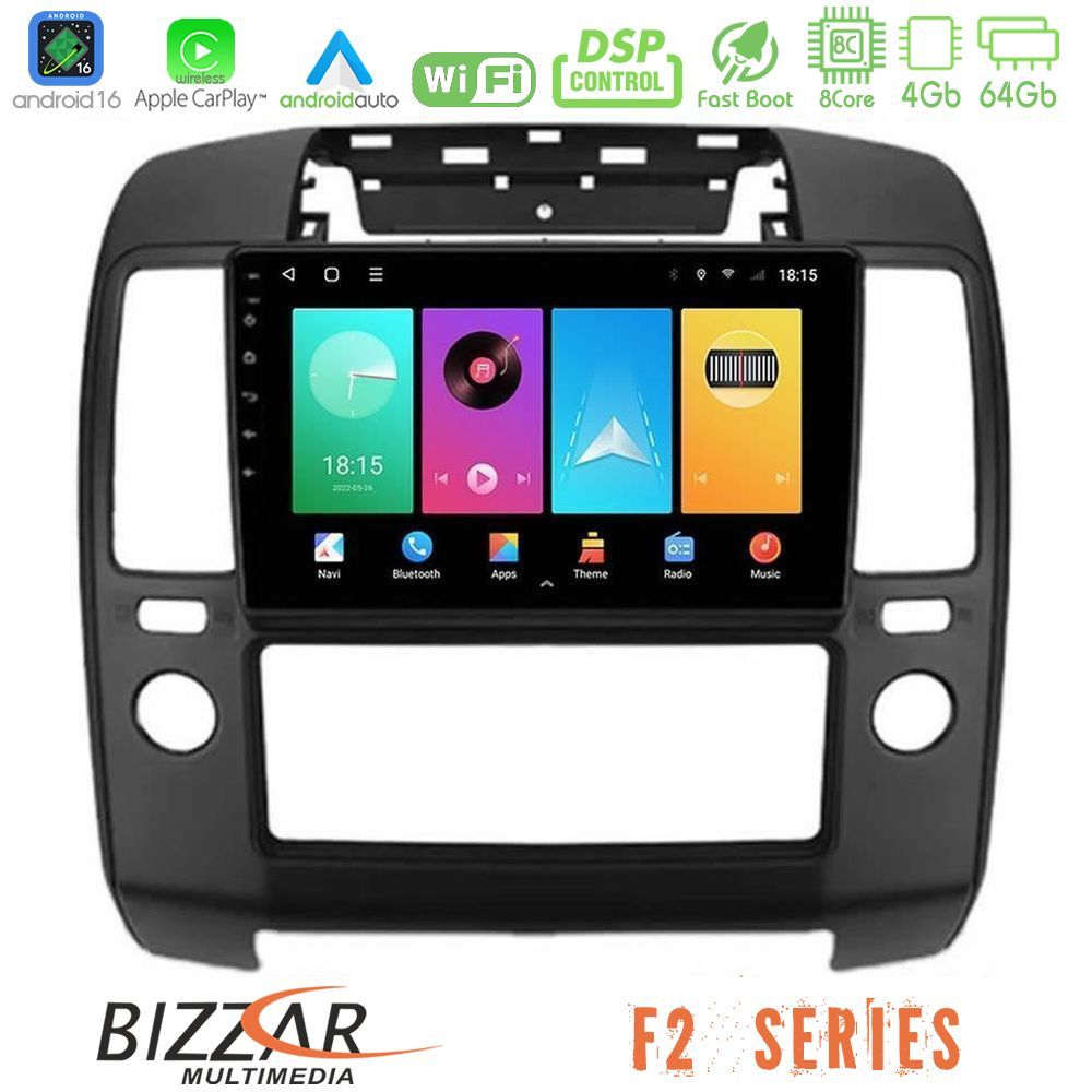 Bizzar F2 Series 8Core Android16 4+64GB Nissan Navara Navigation Multimedia Tablet 9"