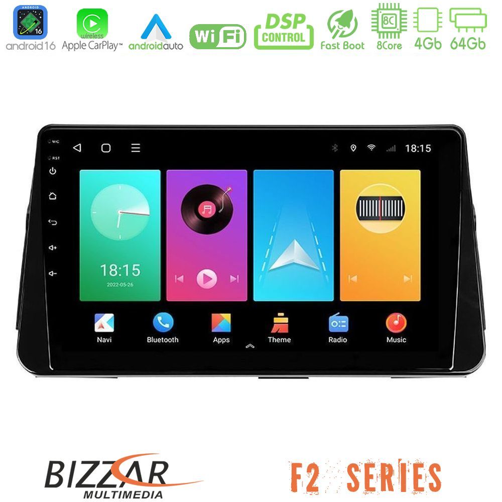 Bizzar F2 Series 8Core Android16 4+64GB  Nissan Micra K14 Navigation Multimedia Tablet 9"