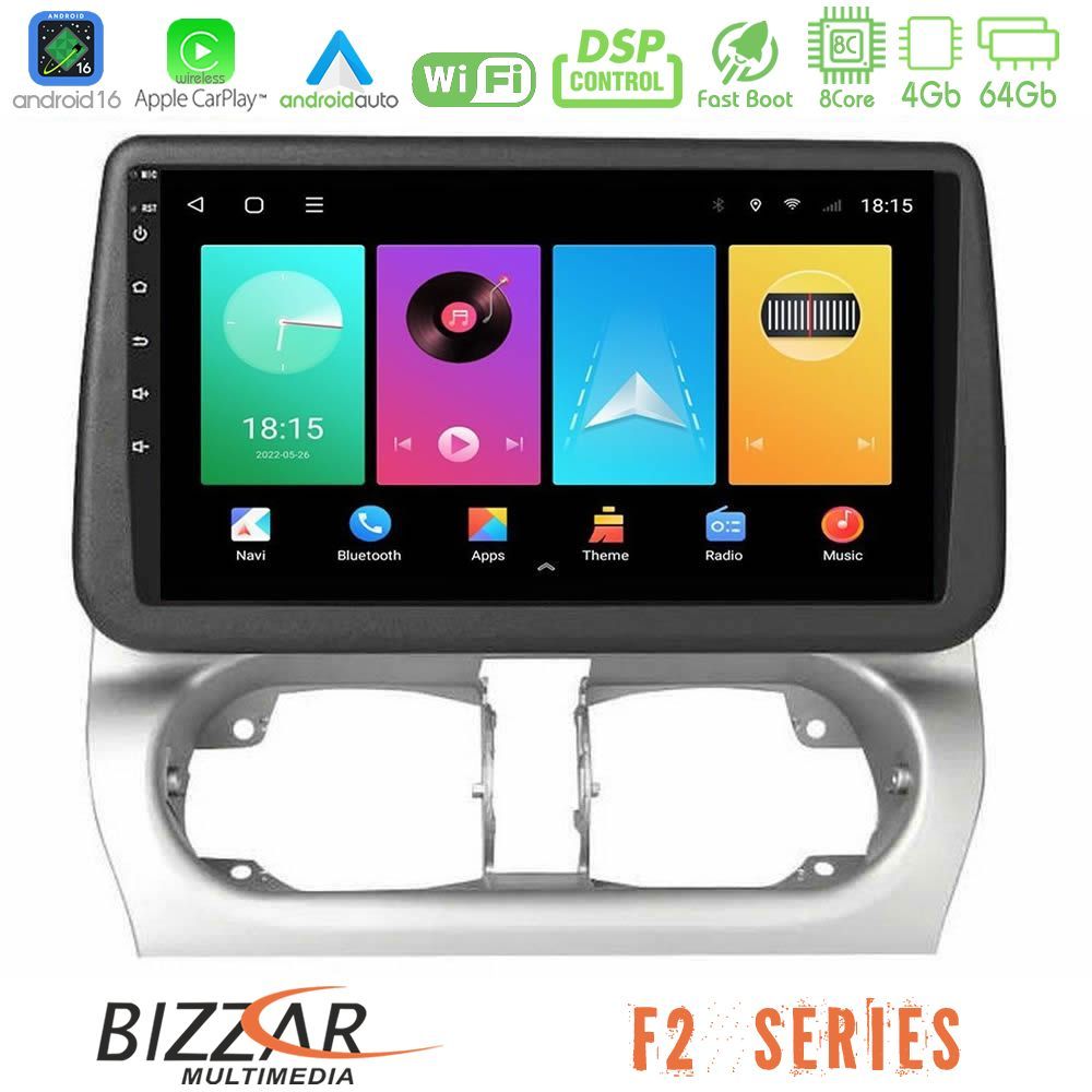 Bizzar F2 Series 8Core Android16 4+64GB Opel Corsa C/Combo C Navigation Multimedia Tablet 9"