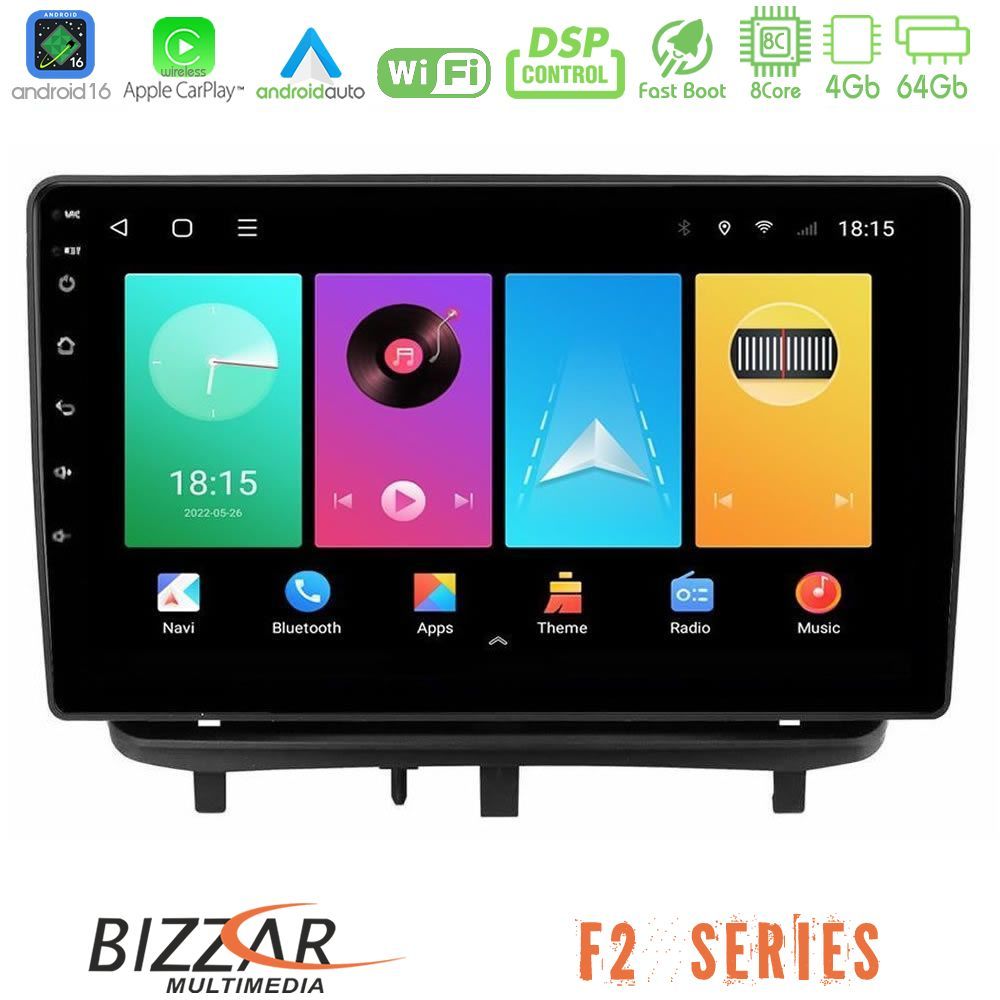 Bizzar F2 Series 8Core Android16 4+64GB Opel Corsa D 2006-2014 Navigation Multimedia Tablet 9"