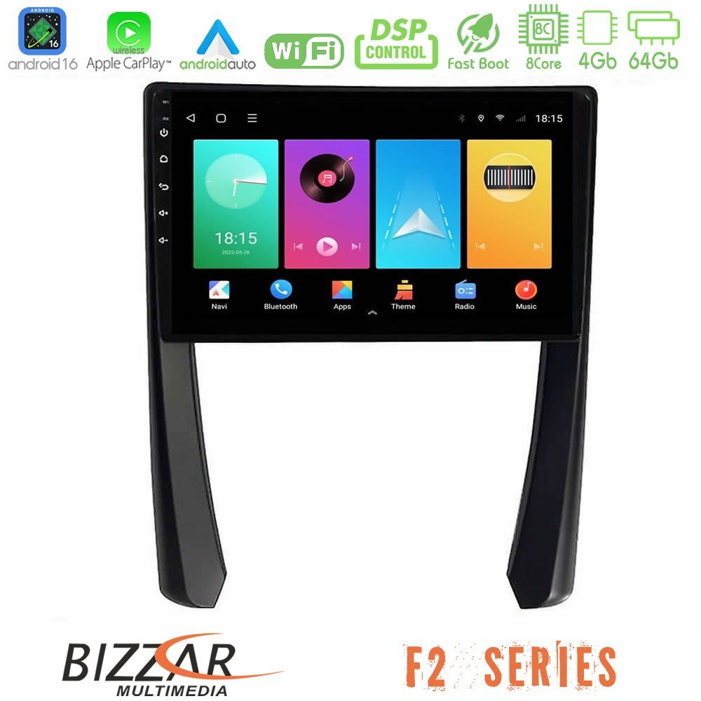 Bizzar F2 Series 8Core Android16 4+64GB  Porsche 911/Cayman/Boxster Navigation Multimedia Tablet 9"