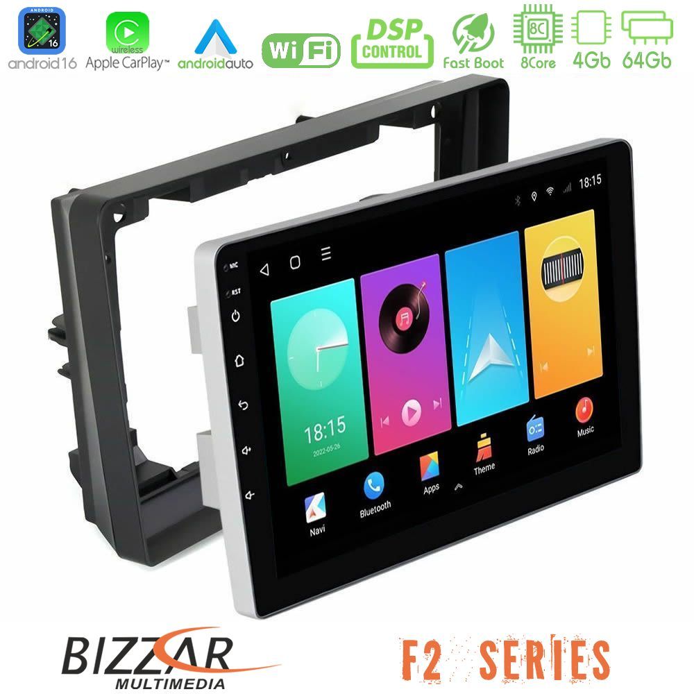 Bizzar F2 Series 8Core Android16 4+64GB Peugeot 308 2013-2020 Navigation Multimedia Tablet 9"