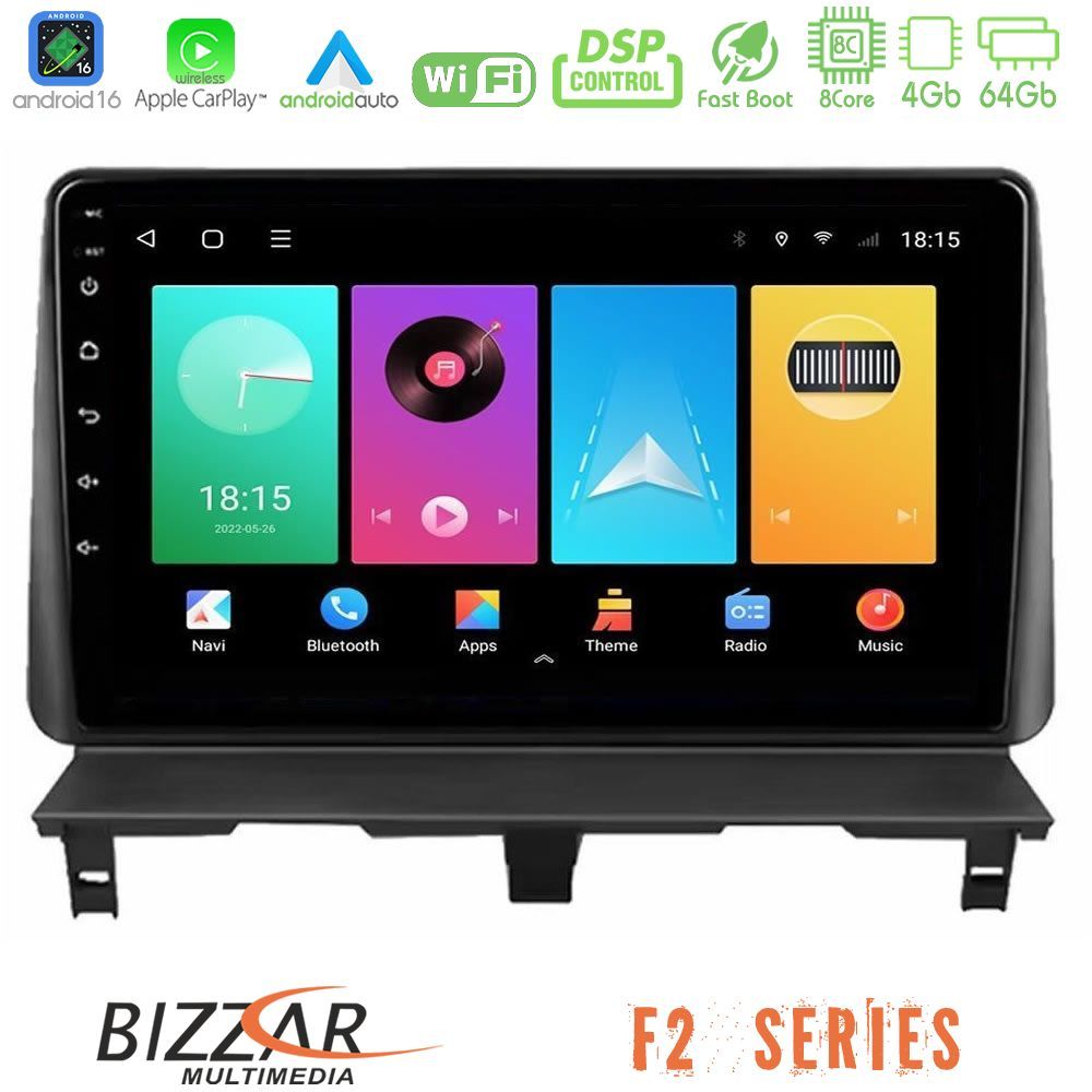 Bizzar F2 Series 8Core Android16 4+64GB Peugeot Partner / Citroën Berlingo 2002-2008 Navigation Multimedia Tablet 9"