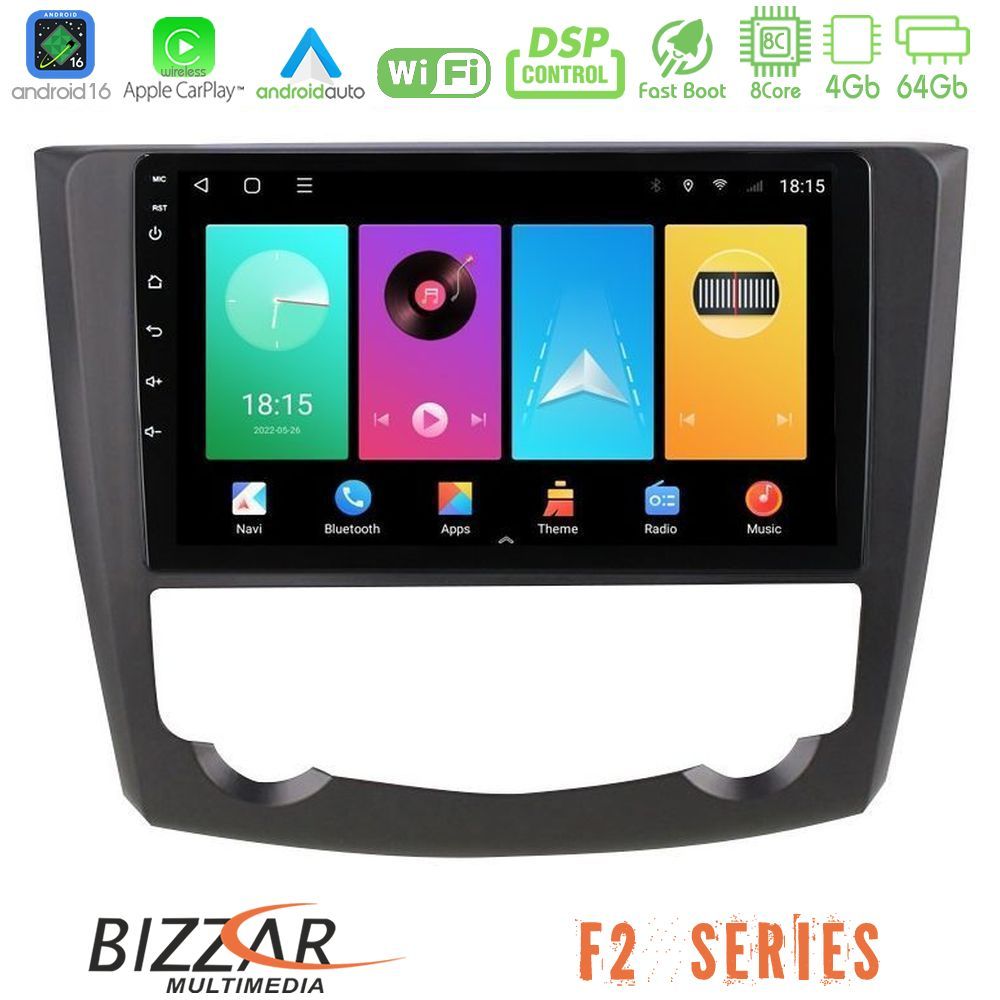 Bizzar F2 Series 8Core Android16 4+64GB Renault Kadjar Navigation Multimedia Tablet 9"