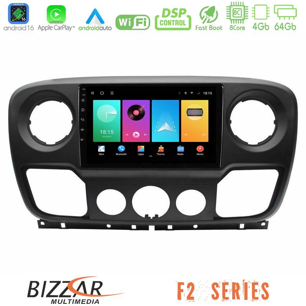 Bizzar F2 Series 8Core Android16 4+64GB Renault/Nissan/Opel Navigation Multimedia Tablet 10"