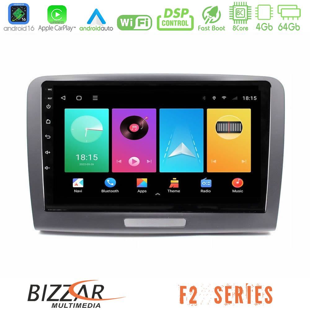 Bizzar F2 Series 8Core Android16 4+64GB  Skoda Superb 2008-2015 Navigation Multimedia Tablet 9"