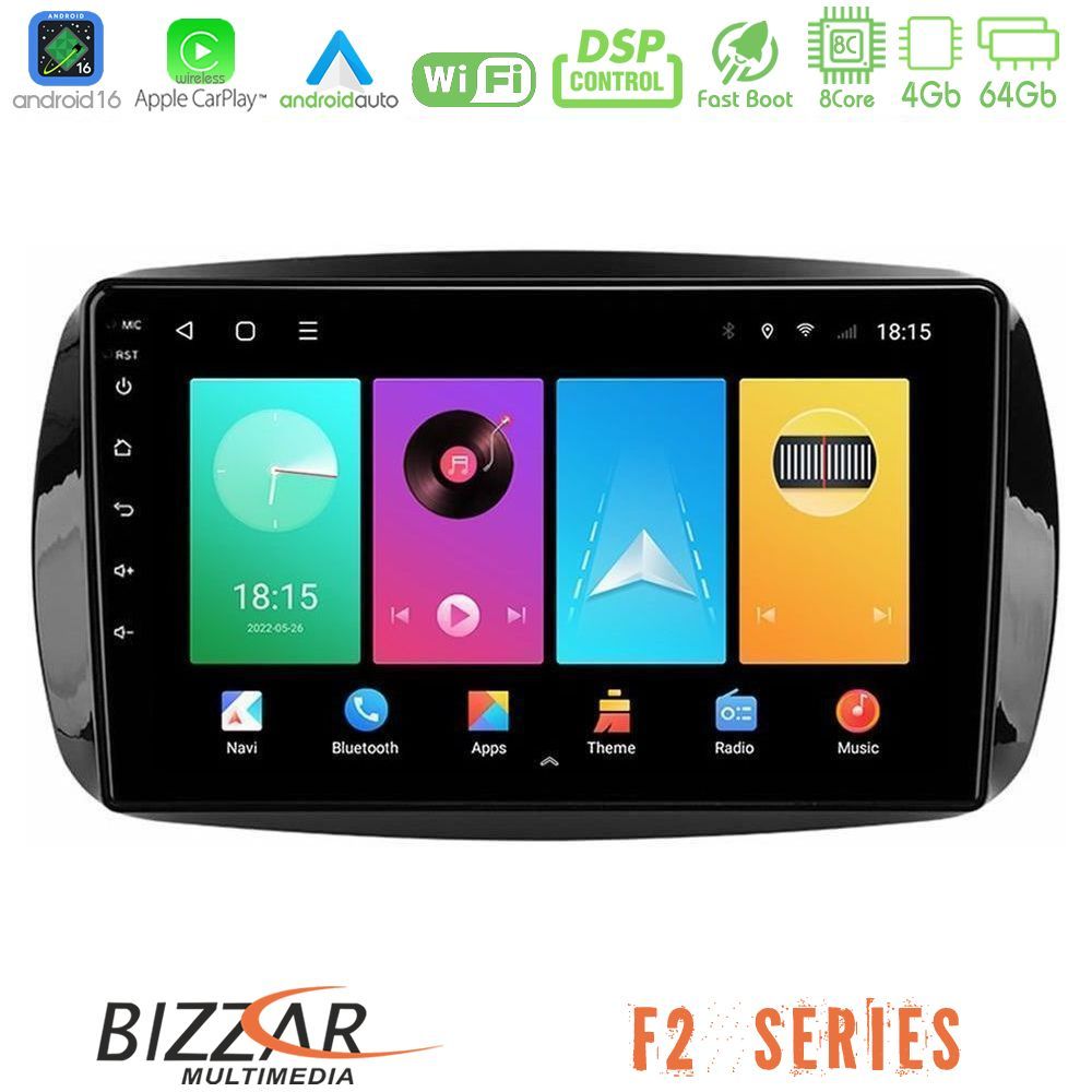 Bizzar F2 Series 8Core Android16 4+64GB Smart 453 Navigation Multimedia Tablet 9"