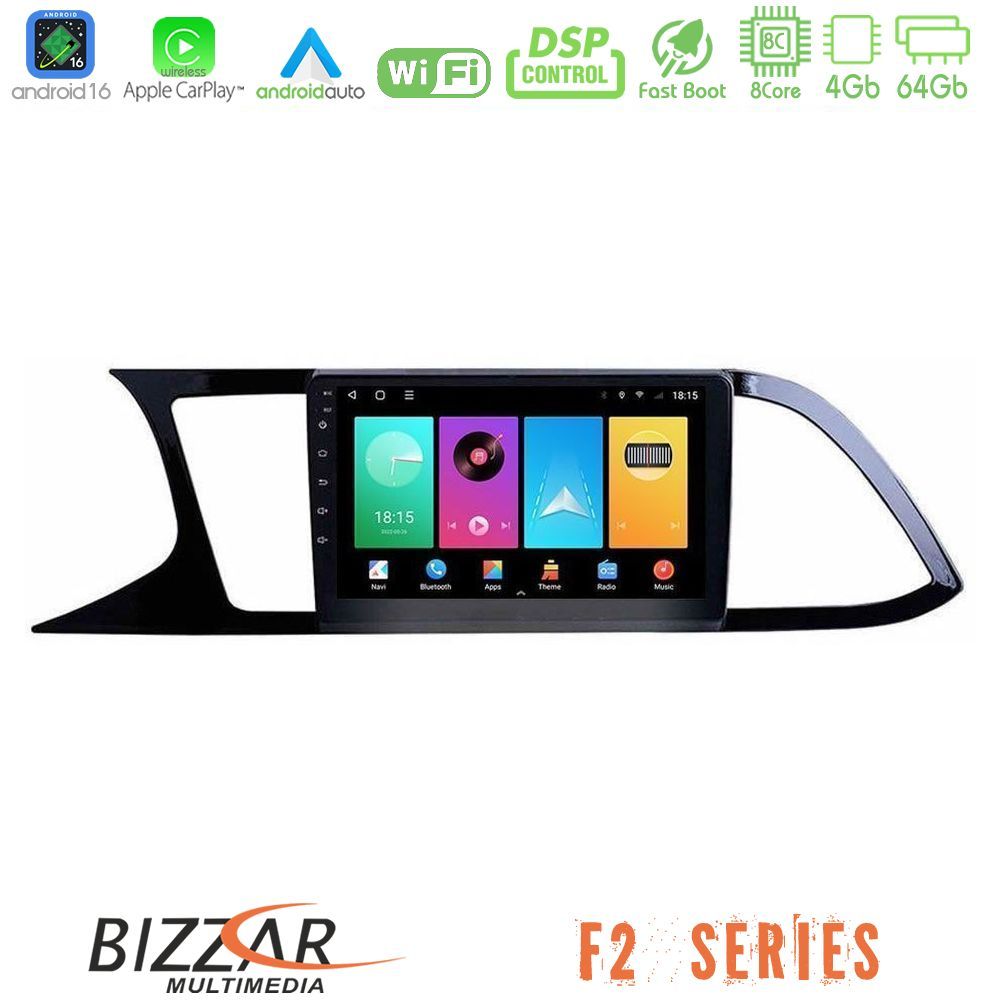 Bizzar F2 Series 8Core Android16 4+64GB  Seat Leon 2013 – 2019 Navigation Multimedia Tablet 9"