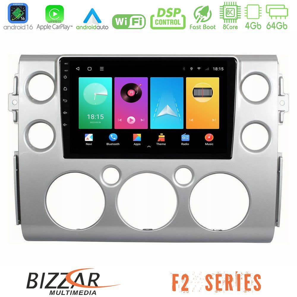 Bizzar F2 Series 8Core Android16 4+64GB Toyota FJ 2007-2014 Navigation Multimedia Tablet 9"