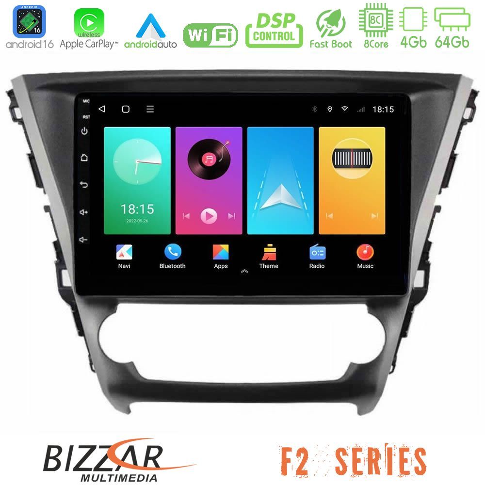 Bizzar F2 Series 8Core Android16 4+64GB  Toyota Avensis 2015-2018 Navigation Multimedia Tablet 9"