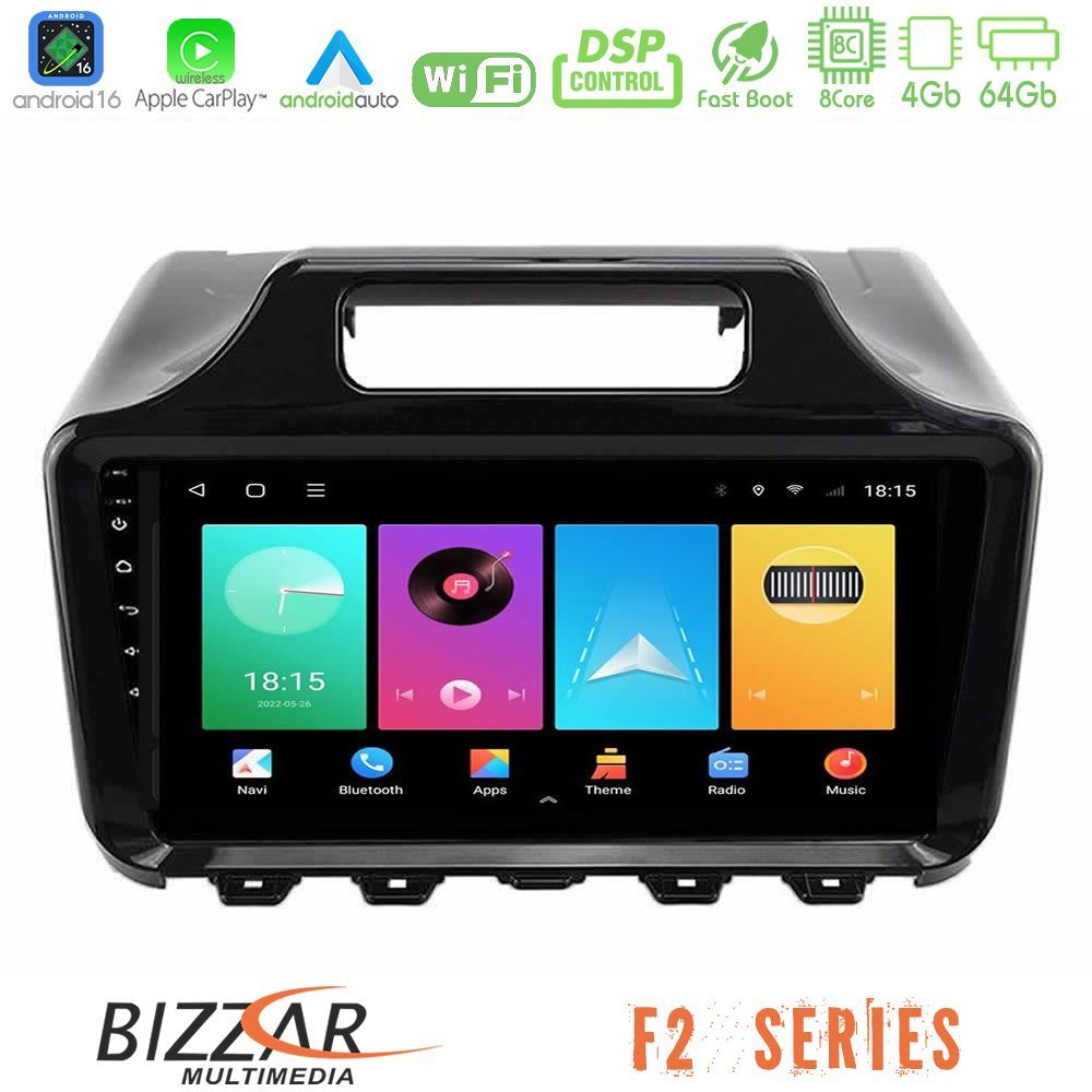 Bizzar F2 Series 8Core Android16 4+64GB  Toyota iQ 2008 – 2015 Navigation Multimedia Tablet 9"