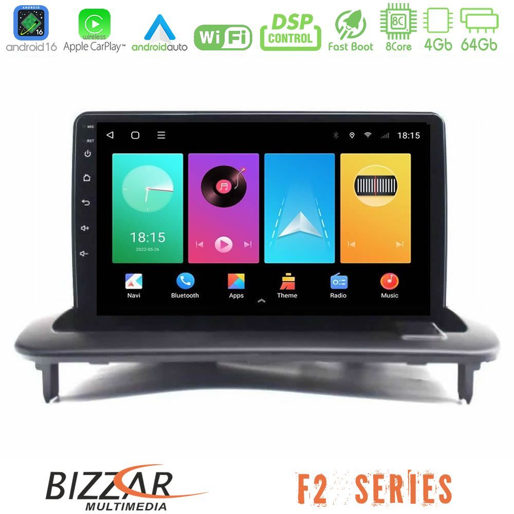 Bizzar F2 Series 8Core Android16 4+64GB Volvo S40/C30/C70 Navigation Multimedia Tablet 9"