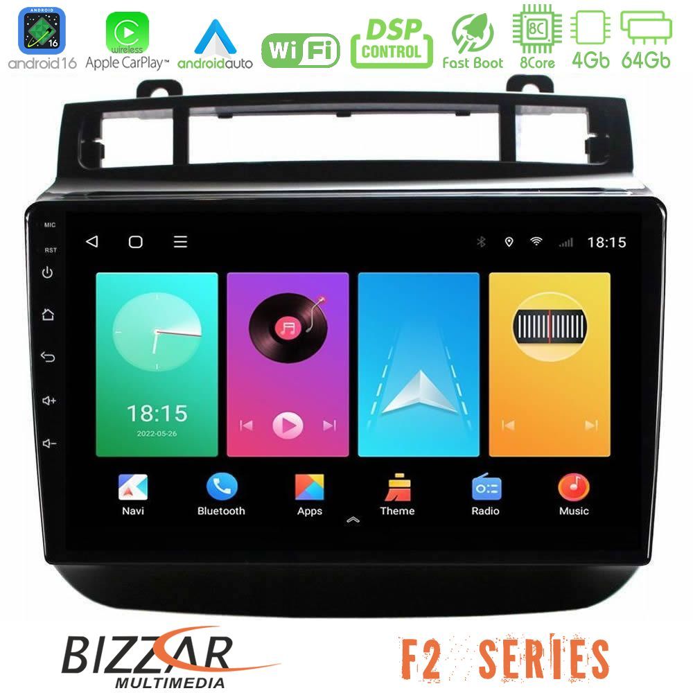 Bizzar F2 Series 8Core Android16 4+64GB VW Touareg 2011-2018 Navigation Multimedia Tablet 9"