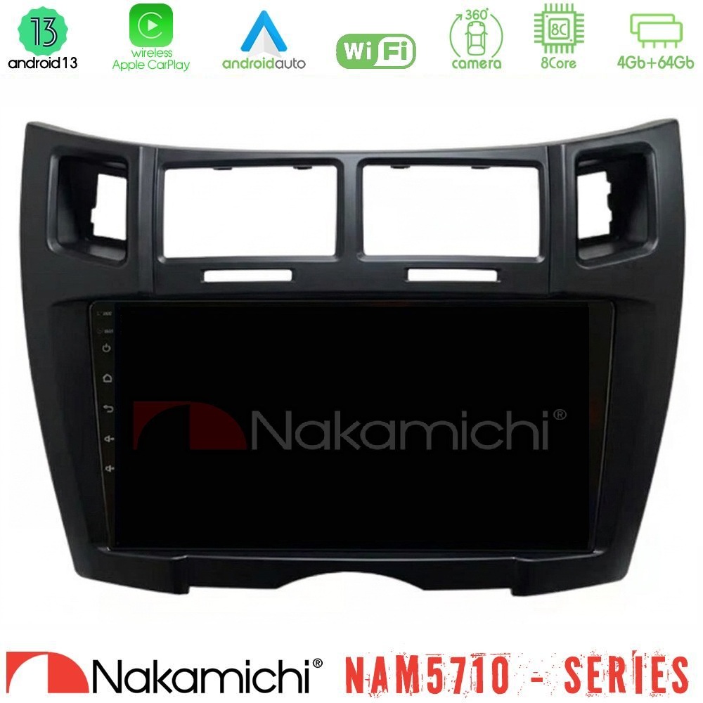 Nakamichi NAM5710 Series 8Core Android13 4+64GB Toyota Yaris Navigation Multimedia Tablet 9" (Μαύρο Χρώμα)