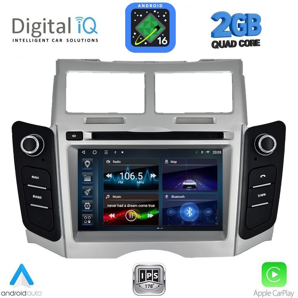 DIGITAL IQ BLD 229_CPA (7" DECK) MULTIMEDIA SYSTEM for TOYOTA YARIS mod. 2006-2011