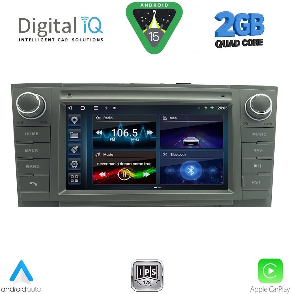 DIGITAL IQ BLD 209GR_CPA (7" DECK) MULTIMEDIA OEM for TOYOTA AVENSIS (T27) mod. 2009-2016 (GRAY)