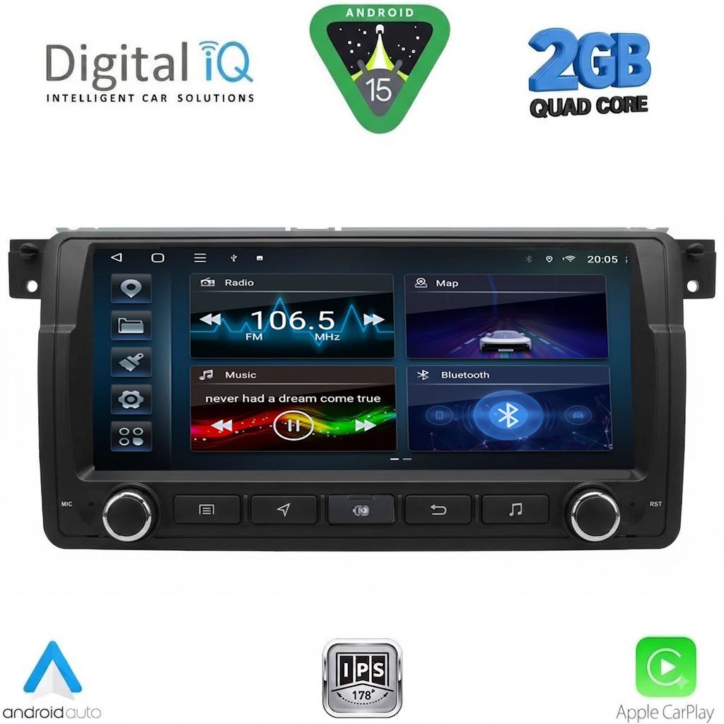DIGITAL IQ BLD 253_CPA (8.8" DECK) MULTIMEDIA SYSTEM for BMW E46 mod. 1998-2005 DIGITAL IQ BLD 253_CPA (8.8" DECK) MULTIMEDIA SYSTEM for BMW E46 mod. 1998-2005