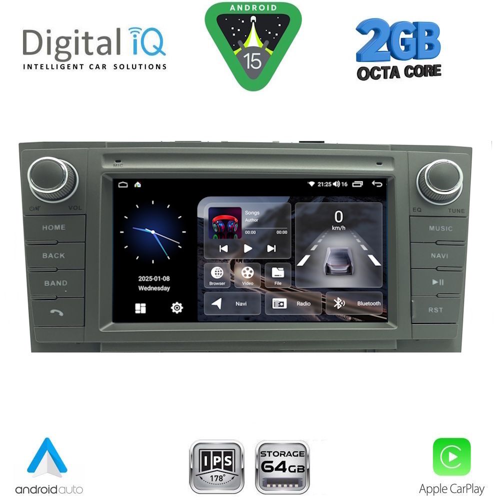 DIGITAL IQ BLE 309GR_CPA (7" DECK) MULTIMEDIA OEM for TOYOTA AVENSIS (T27) mod. 2009-2016 (GRAY)
