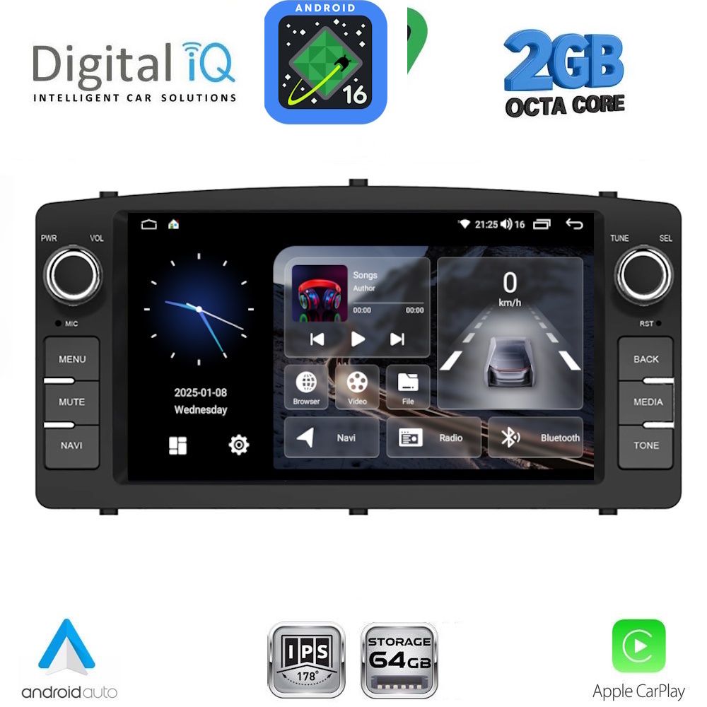 DIGITAL IQ BLE 310_CPA (7" DECK) MULTIMEDIA OEM for TOYOTA COROLLA mod. 2000-2006
